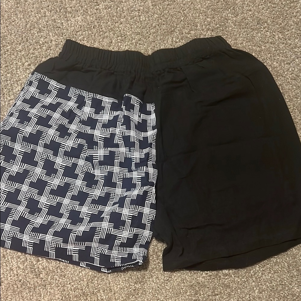 Black and White Patterned Shorts